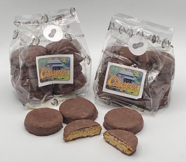 Chiques Chocolate Covered Peanut Butter Cookies